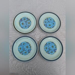 Vintage Blue Shasta Stoneware Salad Plates - Designer's Collection
